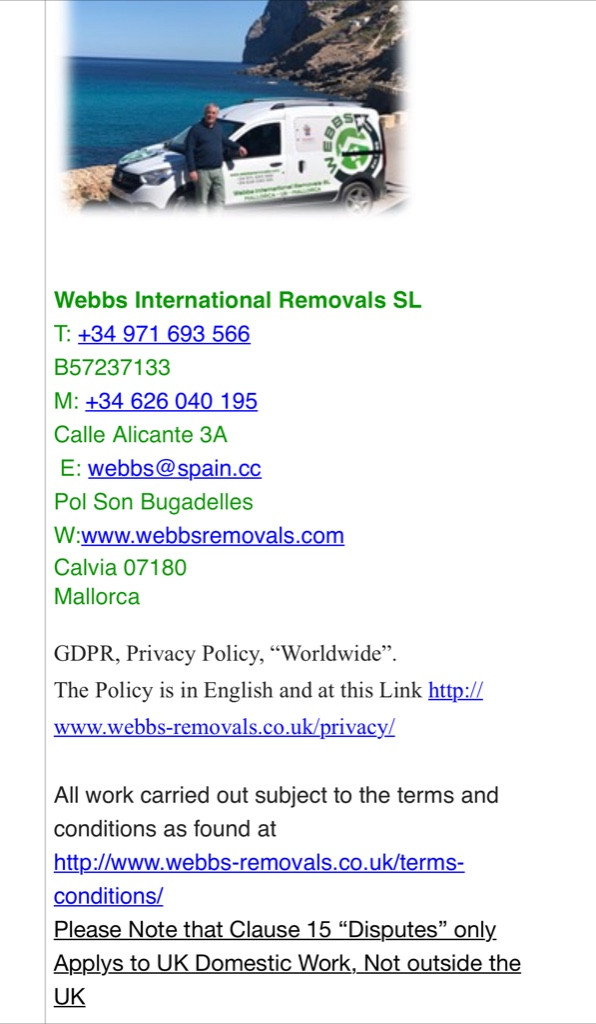 Photo by Poppy Mollmorgan of Webbs International Removals - Large