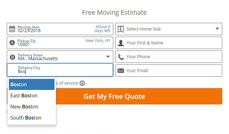 US Moving leads form