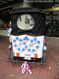 Soon your fancy wedding vehicle may magically turn into a moving van.