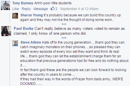 Brexit reaction on social media networks